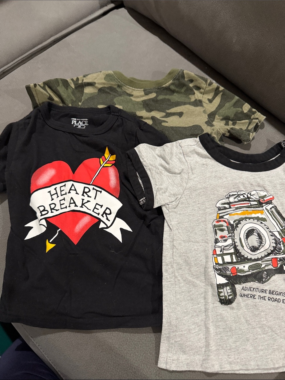 The Children's Place Black Graphic 'Heart Breaker' Tee with Red Heart